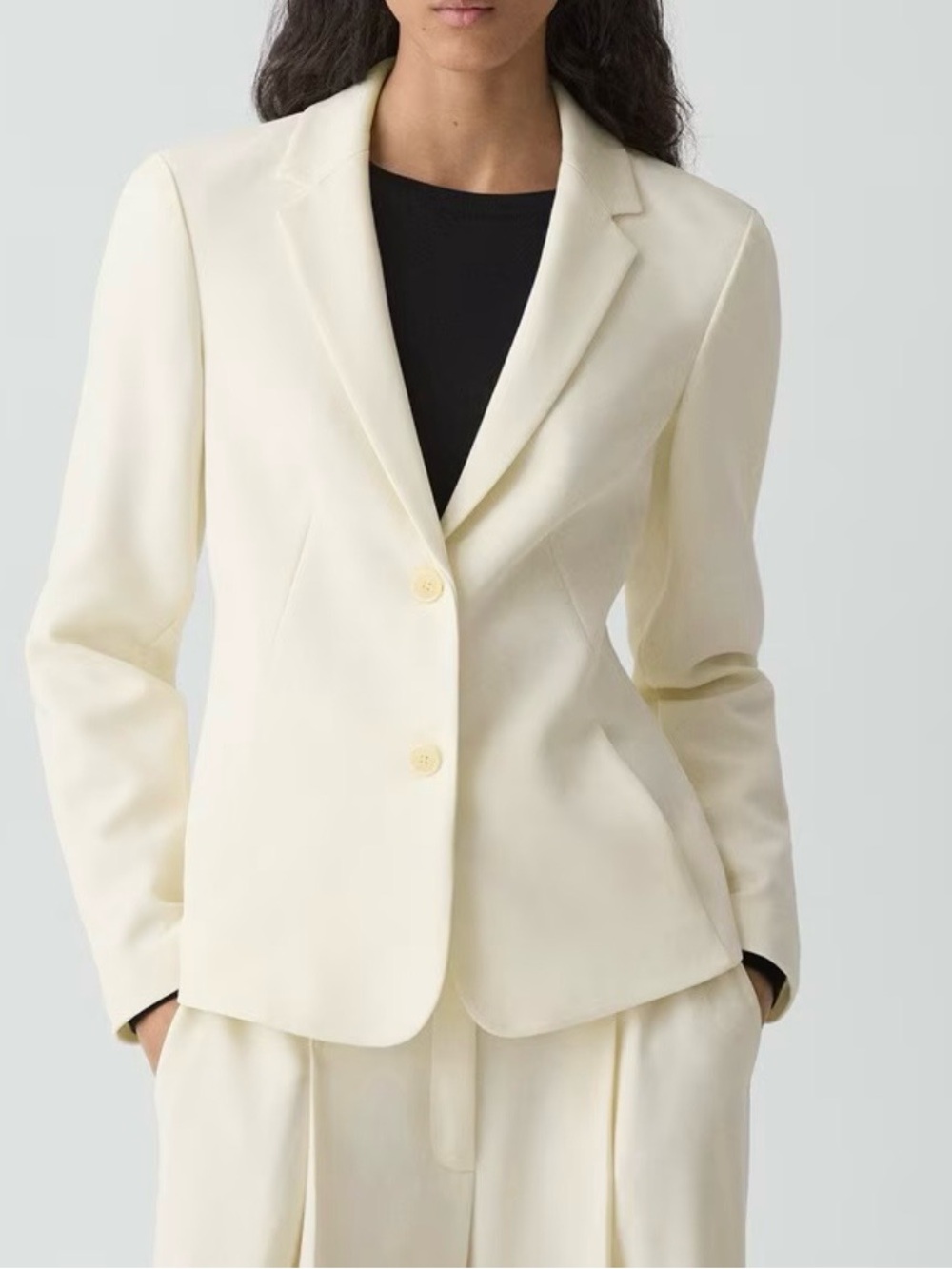 THEORY Shaped Blazer Admiral Crepe in White Size 6 NWT🌸